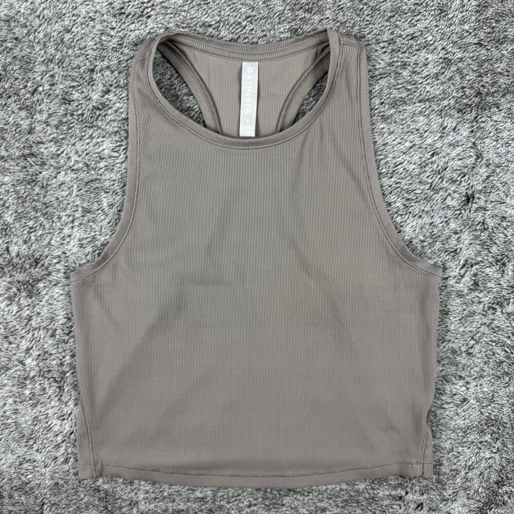 Athleta Renew Cropped Racerback Women's Small Light Brown
